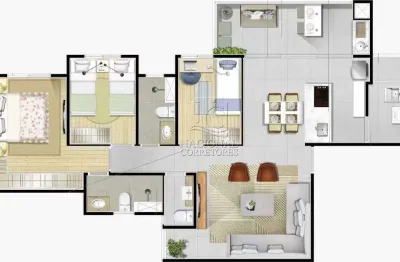 Apartamento à venda, 3 quartos, 1 suíte, 2 vagas, campestre - santo andré/sp