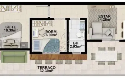 Apartamento Gardem para venda na Vila Alzira em Santo André - SP. São 89m² de área útil,
