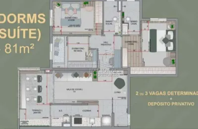 Apartamento à venda, 3 quartos, 1 suíte, 2 vagas, santa paula - são caetano do sul/sp