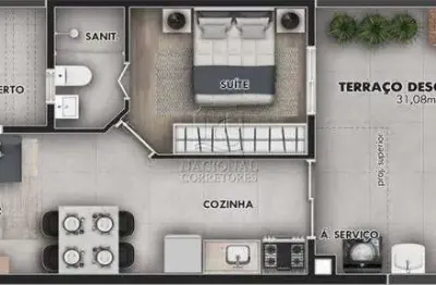 Cobertura sem condomínio à venda, 2 quartos, 1 suíte, 2 vagas, vila pires - santo andré/sp