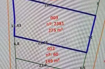Terreno à venda no Parque Oratório, Santo André 