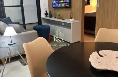 Apartamento mobiliado com 40m2, 1 dormitório, 1 vaga, para locação no condomínio