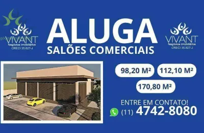 Salão para alugar, 112 m² por R$ 11.210/mês - Vila Figueira - Suzano/SP