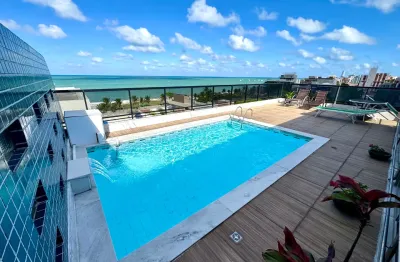 Cobertura linear em Manaíra frente mar com área privativa e 333m2