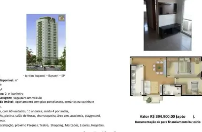 Apartamento a venda com 58m2, 2 quartos e 1 vaga - Jardim Tupanci - Barueri/SP