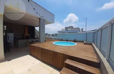 Cobertura com 3 dormitórios à venda, 212 m² por r$ 1.100.000 - freguesia de jacarepaguá - rio de janeiro/rj