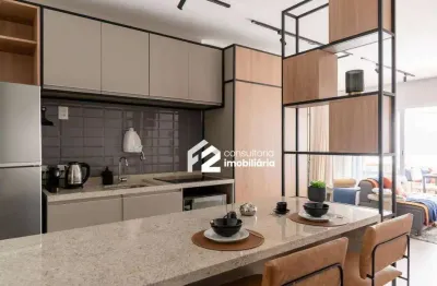 Apartamento com 1 dormitório para alugar, 47 m² por R$ 4.635/mês - Brooklin - São Paulo/SP