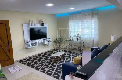 Sobrado com 3 dormitórios à venda, 180 m² por r$ 851.000,00 - vila pires - santo andré/sp