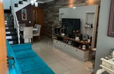Sobrado com 3 dormitórios à venda, 91 m² - jardim jamaica - santo andré/sp