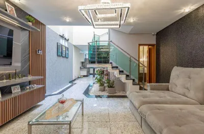 Sobrado com 3 dormitórios à venda, 161 m² - vila scarpelli - santo andré/sp