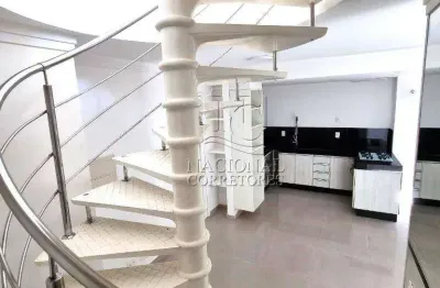 Cobertura com 1 dormitório à venda, 83 m² - casa branca - santo andré/sp