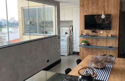 Cobertura com 2 dormitórios à venda, 80 m² por r$ 575.000,00 - vila scarpelli - santo andré/sp