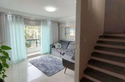 Cobertura com 3 dormitórios à venda, 168 m² - parque das nações - santo andré/sp