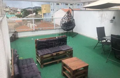 Cobertura sem condomínio à venda, 3 quartos, 1 suíte, 2 vagas, vila pires - santo andré/sp