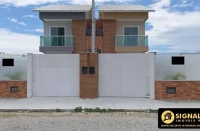 Casa dulpex com 04 quartos em construção à venda, foguete - cabo frio/rj