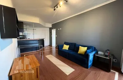 Rr6841 apartamento mobiliado 56m² condomínio le bougainville - oportunidade - 1 dormitório 1 vaga - barueri sp -  ótima localização - alameda grajaú