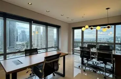 Rr8279 sala comercial mobiliada 54m² edifício monte carlo - oportunidade - 1 vaga de garagem - barueri, sp - ótima localização - 18 do forte