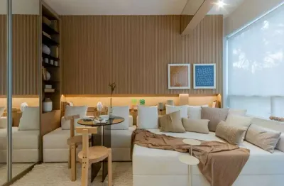 Studio no condomínio bourbon smart style na água branca com 26m² 1 dormitório 1 banheiro
