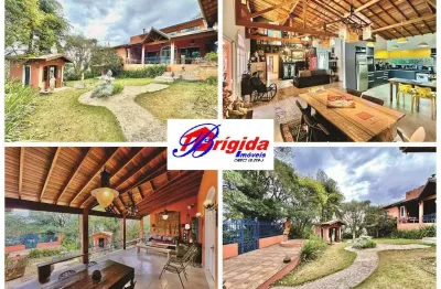 Casa Linda , 1.754 m2,  Cond. Paisagem Renoir II - Térrea, rústica e única!