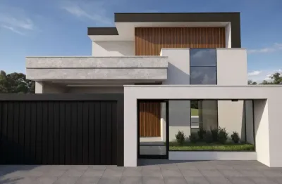 Casa com tres suite,todos com box no banheiro,sala e gourmet com pe direto alto,gourmet com churrasqueira,ilha e pia,portao eletronico,cerca eletrica,video porteiro e jardim na frente.