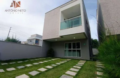 Casa em condomínio fechado com 3 dormitórios à venda, 105 m² por r$ 585.000 - eusébio - eusébio/ce