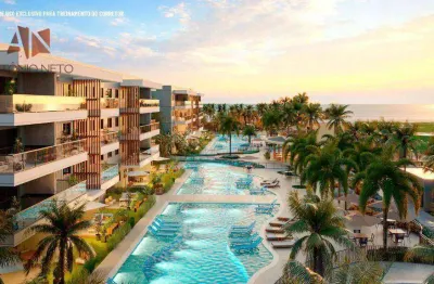 Apartamento com 1 dormitório à venda, 29 m² por r$ 398.000,00 - porto das dunas - aquiraz/ce