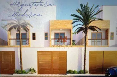 Casa duplex lançamento com 2 suítes à venda, 85 m² por r$ 690.000 - cumbuco - caucaia/ce