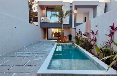 Casa duplex com 4 quartos à venda, 147 m² por r$ 729.000 - edson queiroz - fortaleza/ce