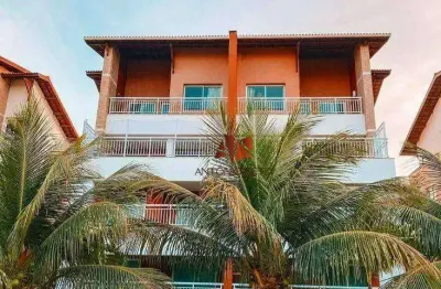 Cobertura com 4 dormitórios à venda, 195 m² por r$ 810.000,00 - porto das dunas - aquiraz/ce