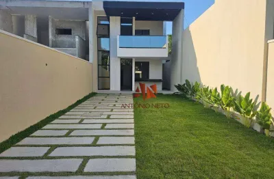 Amora residence - casa com 4 quartos à venda, 138 m² por r$ 750.000 - coité - eusébio/ce