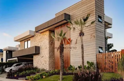 Jardins do lago - casa com 4 quartos à venda, 441 m² por r$ 4.500.000 - urucunema - eusébio/ce