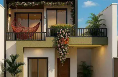 Alameda santa cecília - casa dupléx com 4 quartos à venda, 161 m² por r$ 789.000 - guaribas - eusébio/ce