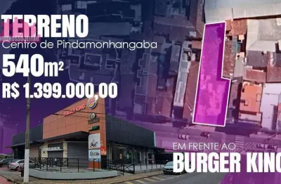 Terreno à venda, 540 m² por R$ 1.399.000,00 - Centro - Pindamonhangaba/SP