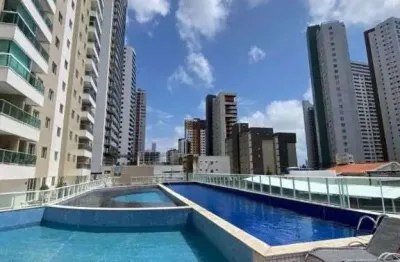 Apartamento alto padrão em Brisamar, totalmente mobiliado, andar alto, lazer completo, segurança 24h e excelente localização.