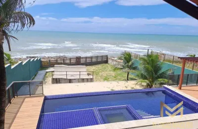 Casa pé na areia com 4 suítes à venda, 225 m² por r$ 2.700.000 - taíba - são gonçalo do amarante/ce