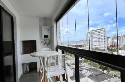 Apto mobiliado, 3 dormitórios (1 suite), 2 vagas com vista mar na Praia Brava