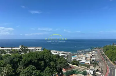 Apartamento 4 suítes à venda, 198 m2, linda vista mar, prédio padrão luxo!!! morro do gato, barra,