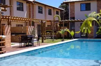 Casa duplex em imbassaí – 2 quartos, varanda gourmet, infraestrutura completa a 800m da praia