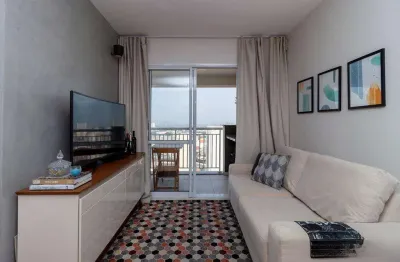 Lindo apartamento mobiliado, com 58m², 2 dormitórios, 1 vaga de garagem em condomínio com lazer com