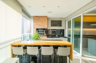 Apartamento mobiliado e decorado, varanda gourmet, 4 vagas de garagem - alto padrão - edifício mont
