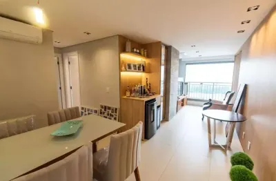 Belissimo Apartamento Semimobiliado com 72m², 2 Dormitórios (1 Suíte), 1 Vaga de Garagem ao Lado do