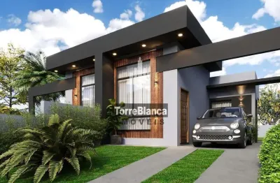 Casa à venda, nova, moderna, 3 quartos, cará-cará, ponta grossa, pr