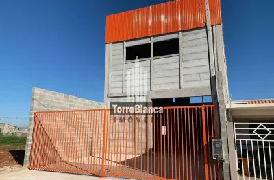 Galpão / barracão para locação com mezanino e banheiro, 180 m² -  cará-cará, ponta grossa, pr