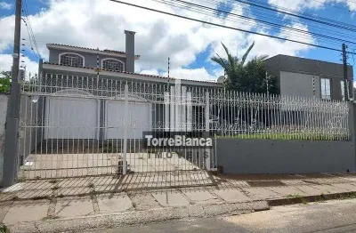 Sobrado semimobiliado com 4 dormitórios, churrasqueira para alugar, 395 m² - oficinas - ponta gross