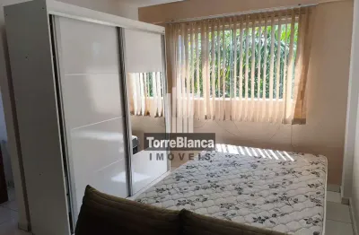 Locação - kitnet mobiliado, 1 quarto, 1 vaga, próximo ao campus uepg, condomínio universiflat plus,