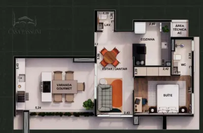 Kitnet / Stúdio à venda na Rua Brás Cubas, Taquaral, Campinas, 44 m2 por R$ 451.447
