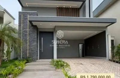 Casa em condomínio fechado com 3 quartos à venda na Via Principal Planejada Longitudinal Leste 2, Condomínio Belvedere II, Cuiabá, 199 m2 por R$ 1.790.000