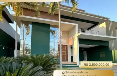 Casa em condomínio fechado com 5 quartos à venda na Rua das Siriemas, 8, Condomínio Belvedere, Cuiabá, 317 m2 por R$ 3.500.000