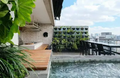 197 m², 2 suítes, 3 vagas – Cobertura com piscina privativa na Vila Nova Conceição