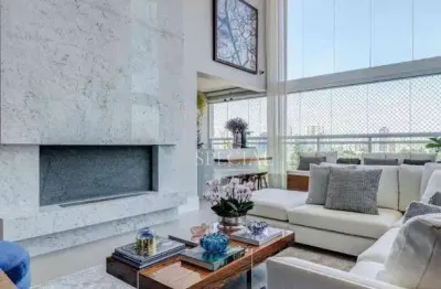 Apartamento de luxo com 198m², 4 suítes e pé direito duplo no brooklin – condomínio nova york penthouses